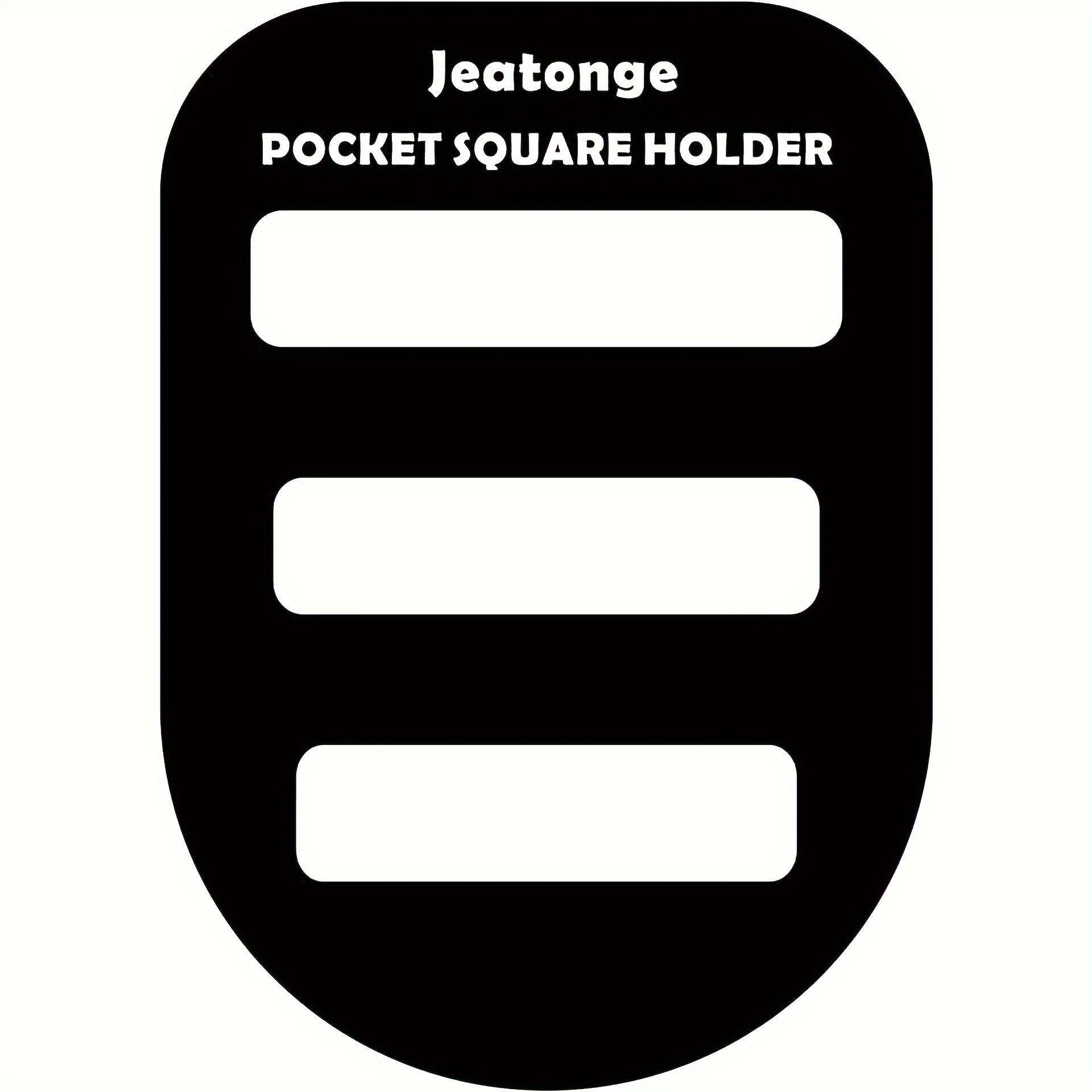 Set of Five Men's Pocket Square Holders Lightweight Plastic Suit Accessories