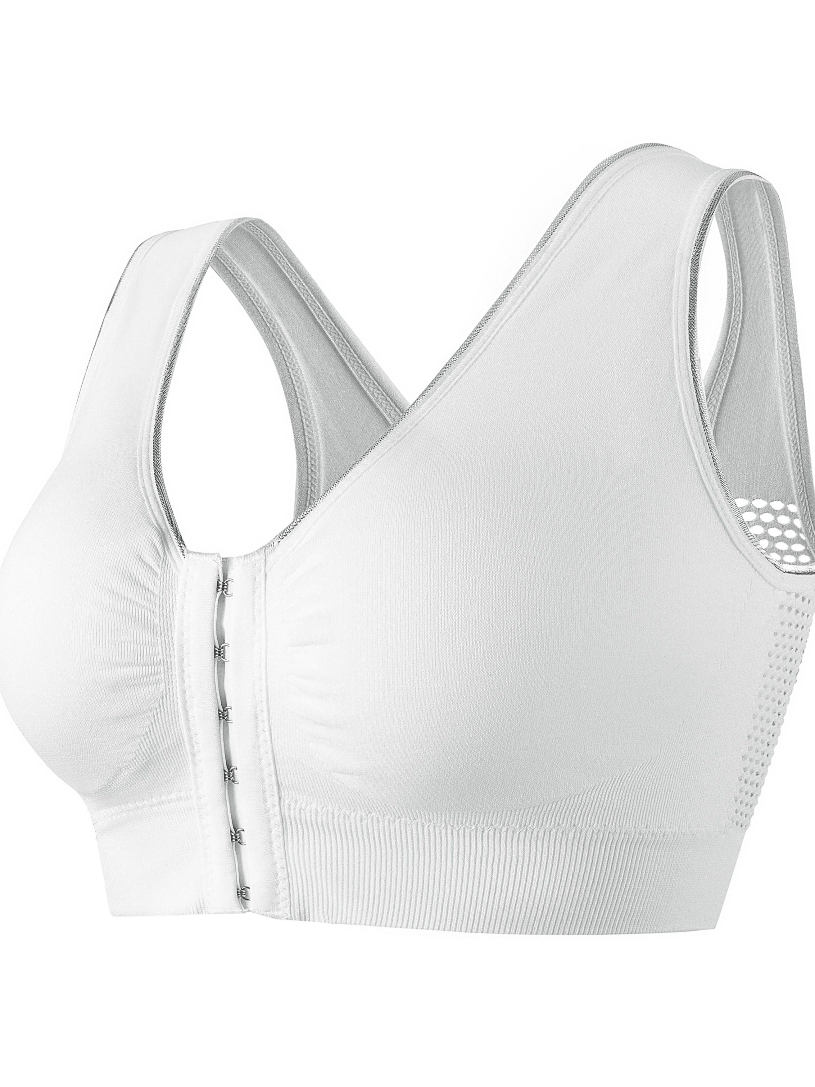 Women's Plus Size Sports Bra Mesh Wireless Breathable Light Support Yoga Running