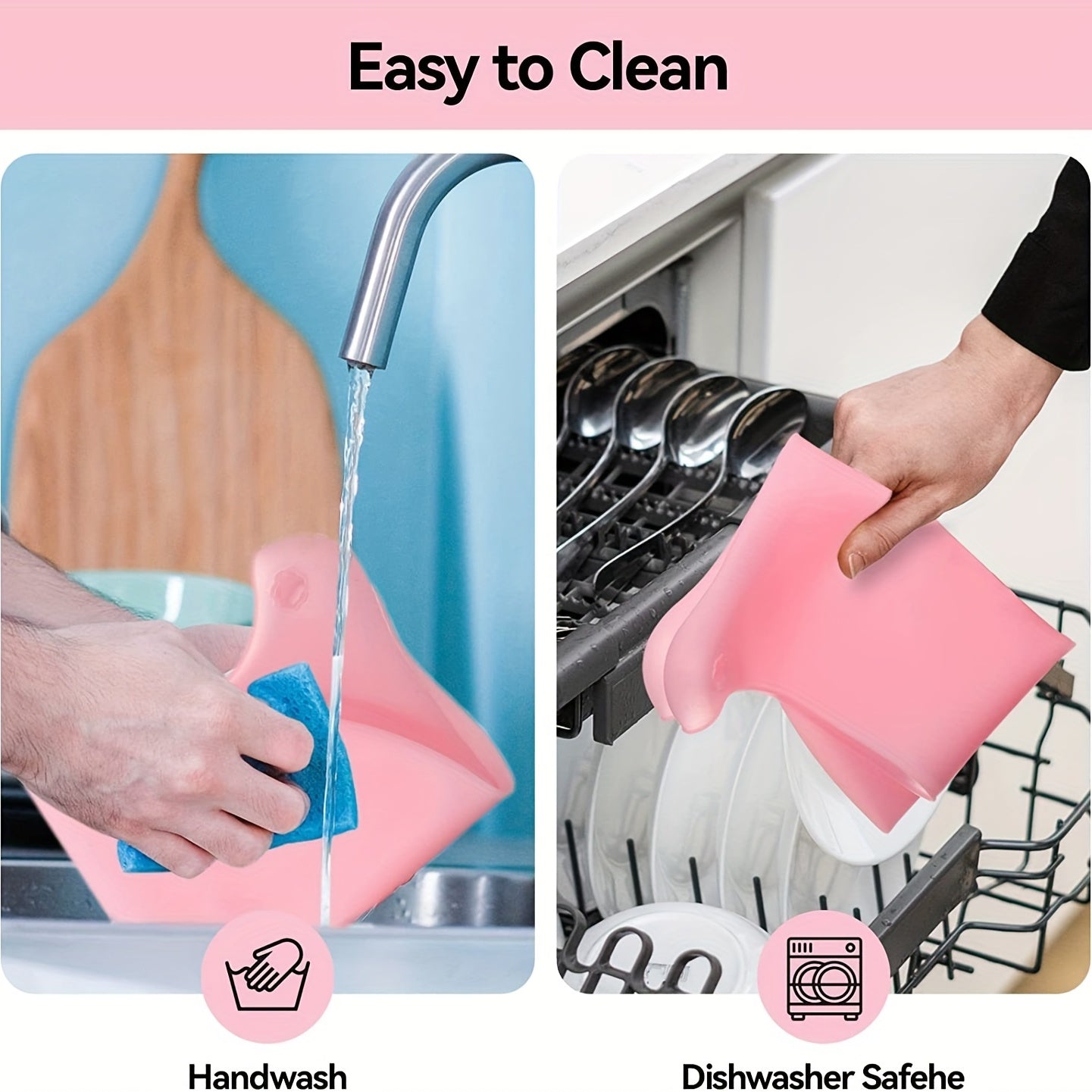 Reusable Silicone Slow Cooker Liners Set of 2 for 6 7 8 Quart Crockpots