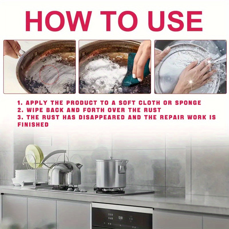 Metal Rust Remover Paste for Cars, Motorcycles, Rvs, Kitchenware