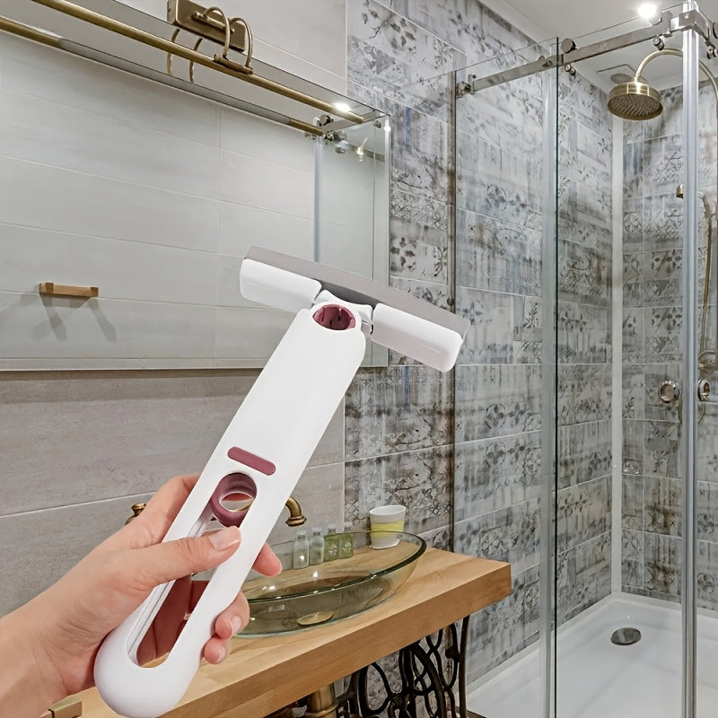 Kichik mop to'plami, 2 ta gubka boshli va shisha squeegee bilan hammom, avtomobil oynalari uchun