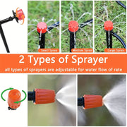 50M Plastic Drip Irrigation System Kit for Garden Lawn Patio Greenhouse Water Saving