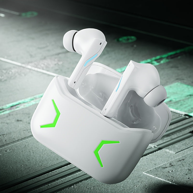 Wireless Sports Earbuds Touch Control Noise Cancelling Open-Back Compatible with Phones for Cycling Running and Recording