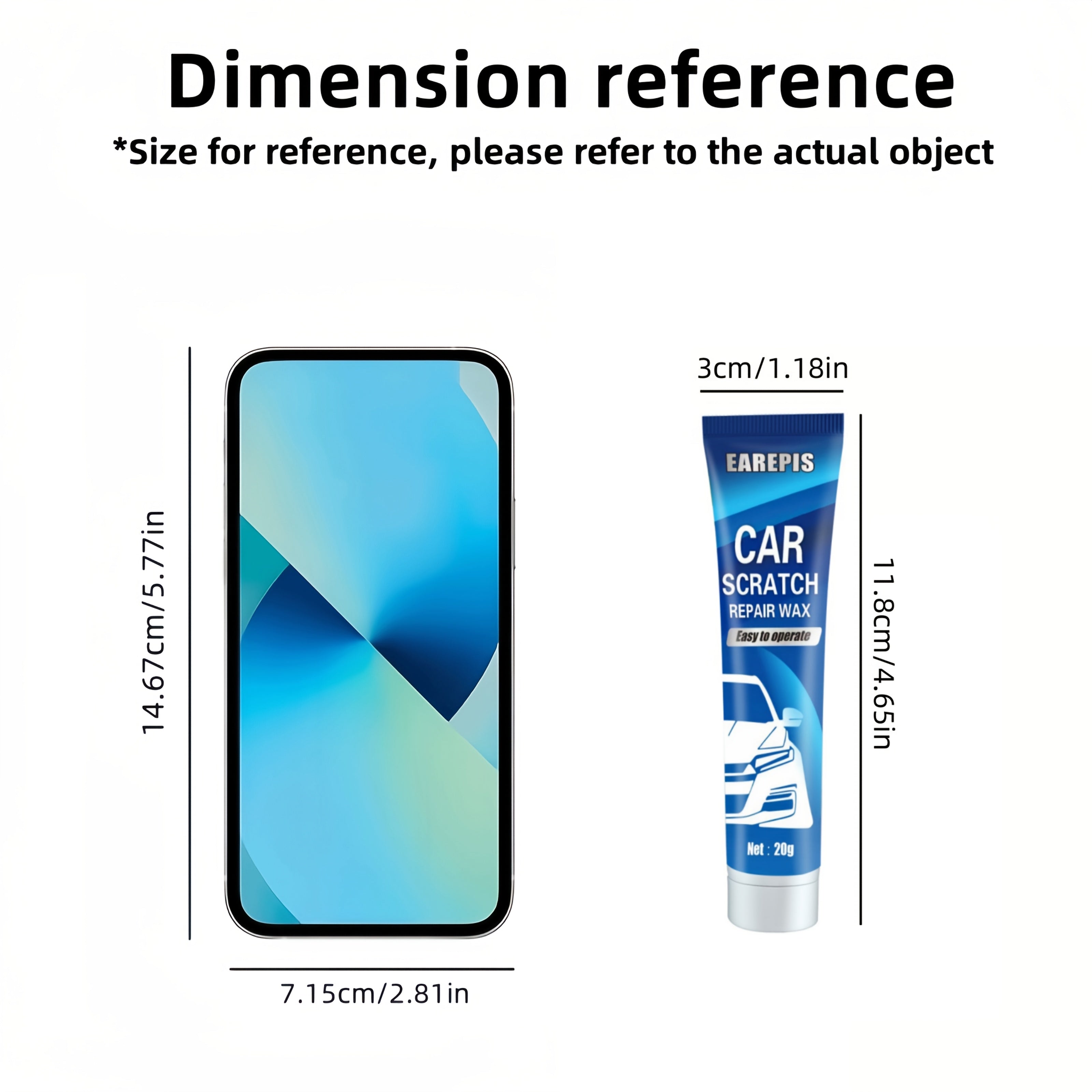 Kit de reparación de arañazos en coche Pasta plástica Restauración de superficies Eliminación de arañazos finos