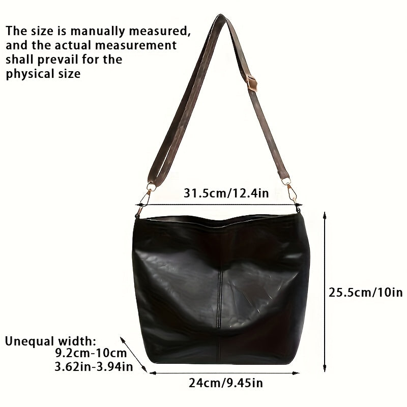 Women's Summer Elegant Sling Bag with Adjustable Strap Zipper Closure Deep Brown Black