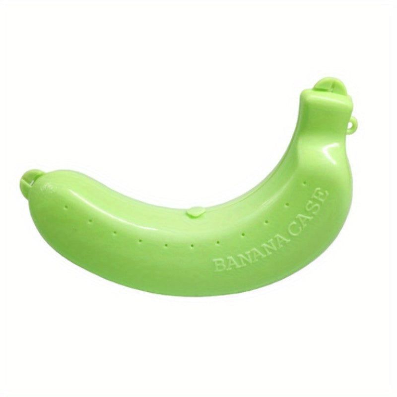 Contenedor de almacenamiento de plátanos de plástico con tapa, estuche protector portátil para frutas