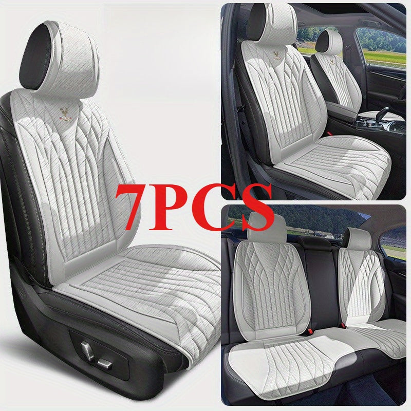 7 Pieces Breathable Soft Car Seat Covers Universal Fit for All Vehicles