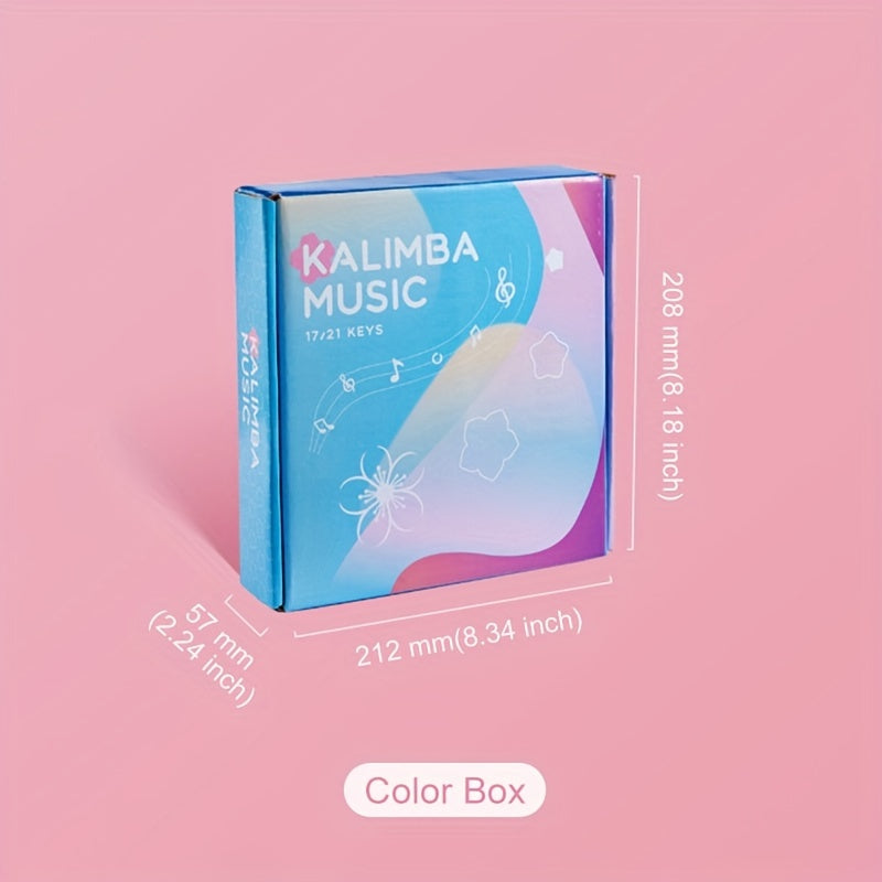 Cherry Blossom Crystal Kalimba 17 or 21 Keys Acrylic Body with Case Included