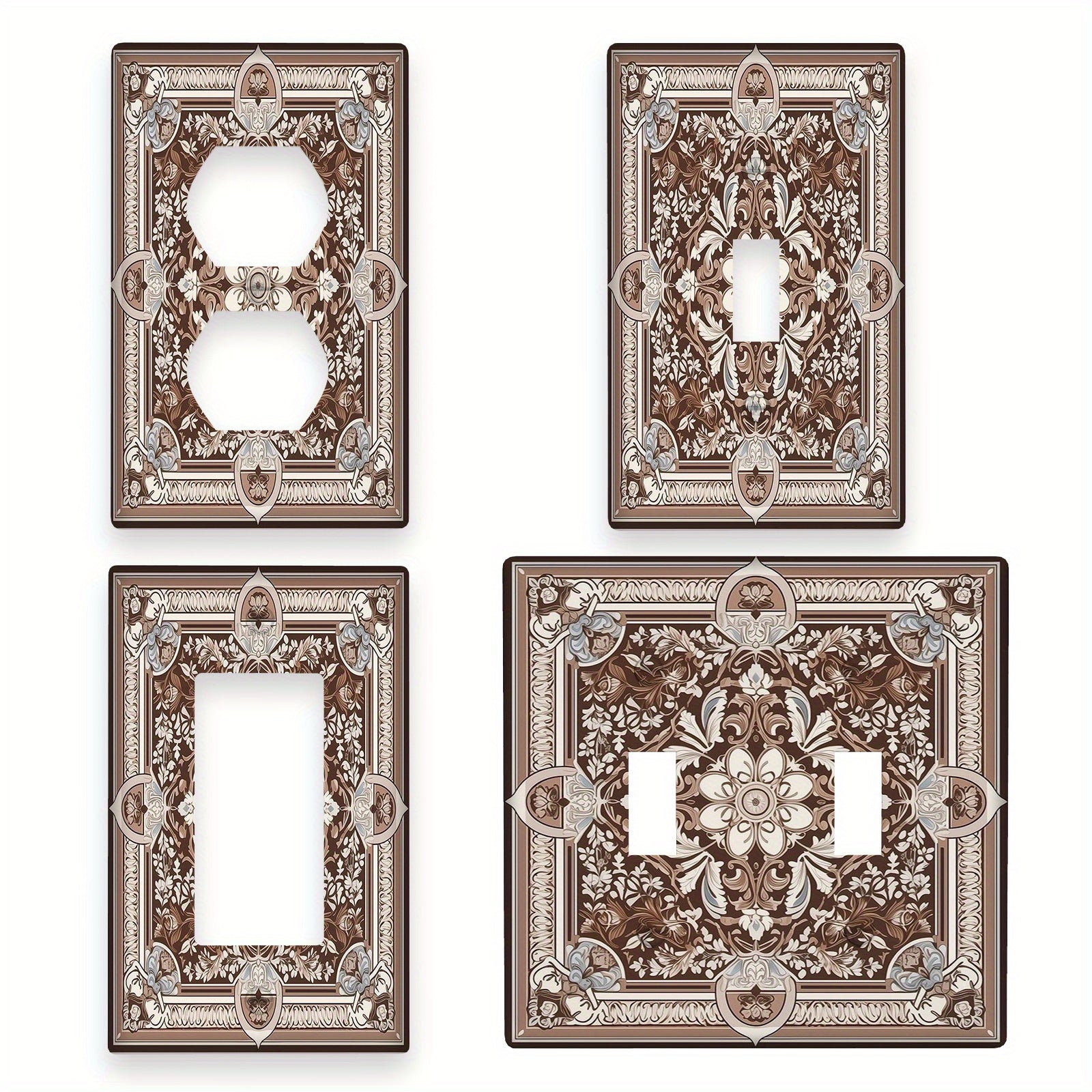 Decorative Floral Abstract Light Switch Cover for Easy Home Decor Installation