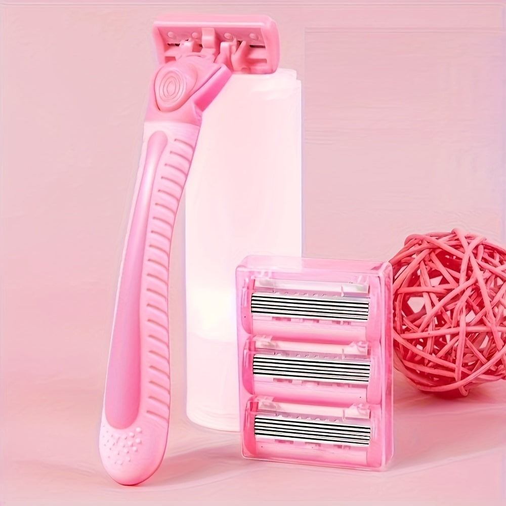 Kit de depilación de bikini para mujer con cuchillas de acero inoxidable, hipoalergénico, lavable