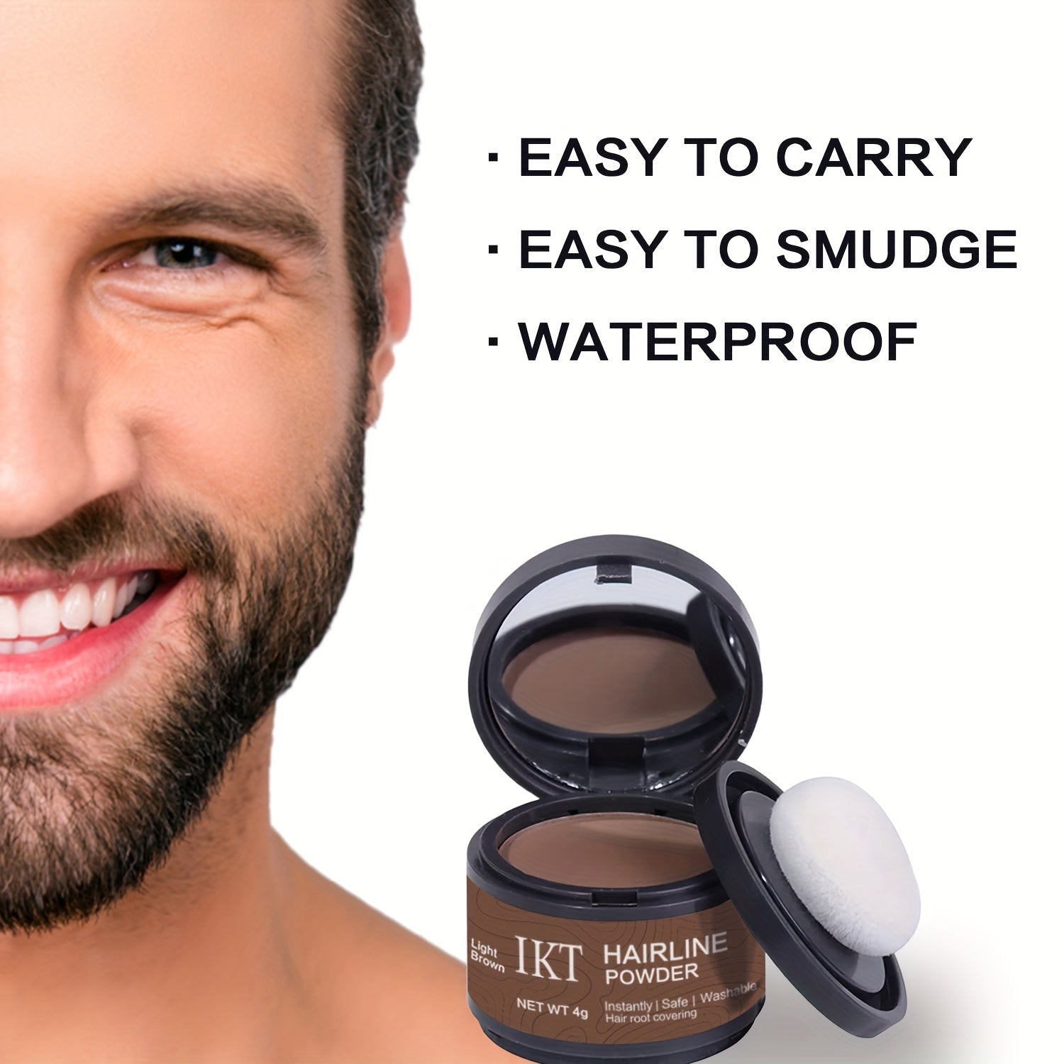 Unisex Hairline Powder Thinning Hair Root Concealer Portable Plastic Powder