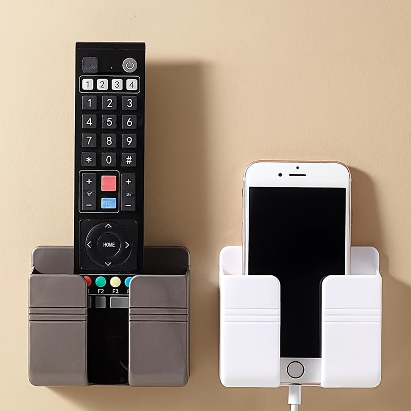 Wall Mounted Plastic Phone Storage Rack for Remote Control Organization