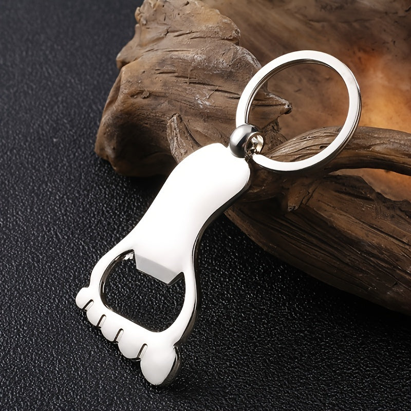 Palm-Shaped Metal Keychain Bottle Opener No Power Kitchen Dining Decor