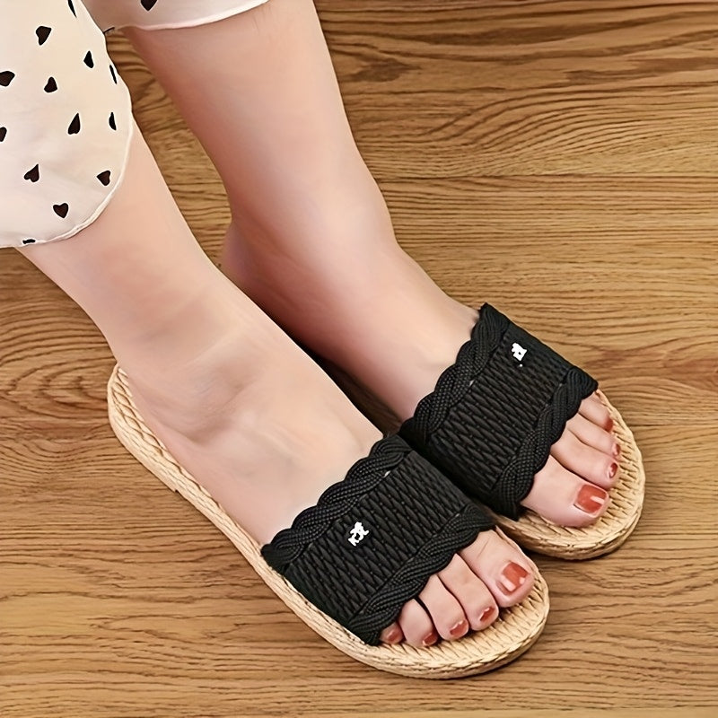 Women's EVA Flat Sandals Open-Toe Slip-On Summer Beach Shoes