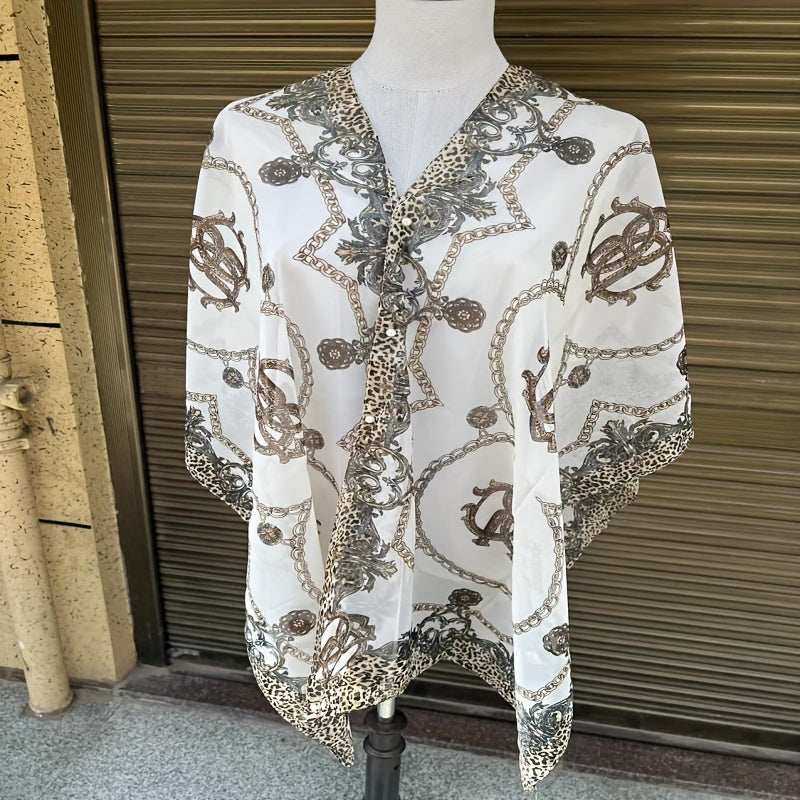 Women's Beach Towel Chiffon Shawl Lightweight Breathable Sun Protection