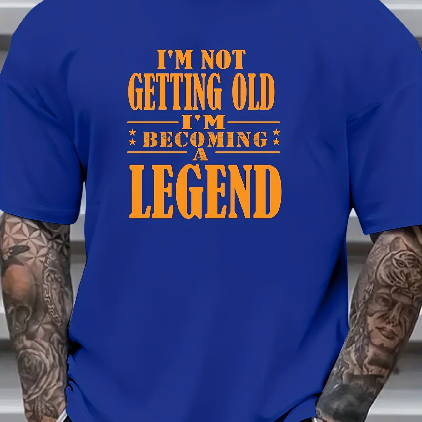 Men's Plus Size Polyester Graphic Print T-Shirt Casual Summer Loose Fit