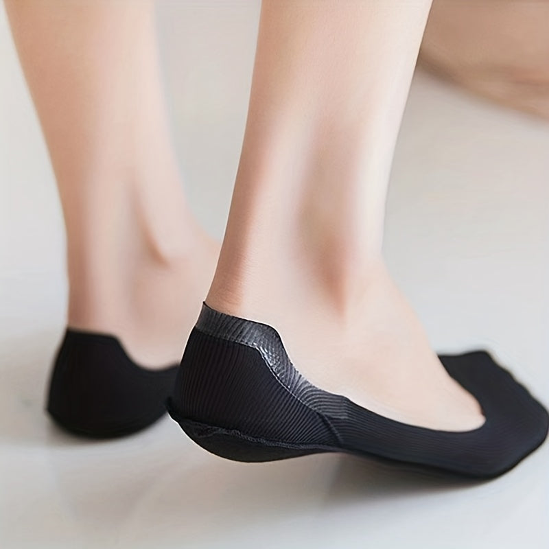 Women's Invisible Non-Slip Ankle Socks Pack of 5 Lightweight Breathable