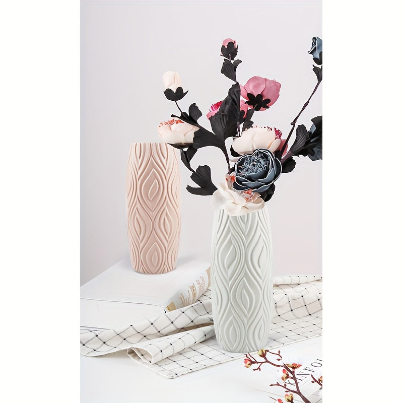 Plastic Flower Vase Drop-Resistant Unbreakable Home Decor