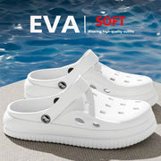 Men's Breathable Summer Slip-On Beach Shoes for Couples Non-Slip Closed Toe