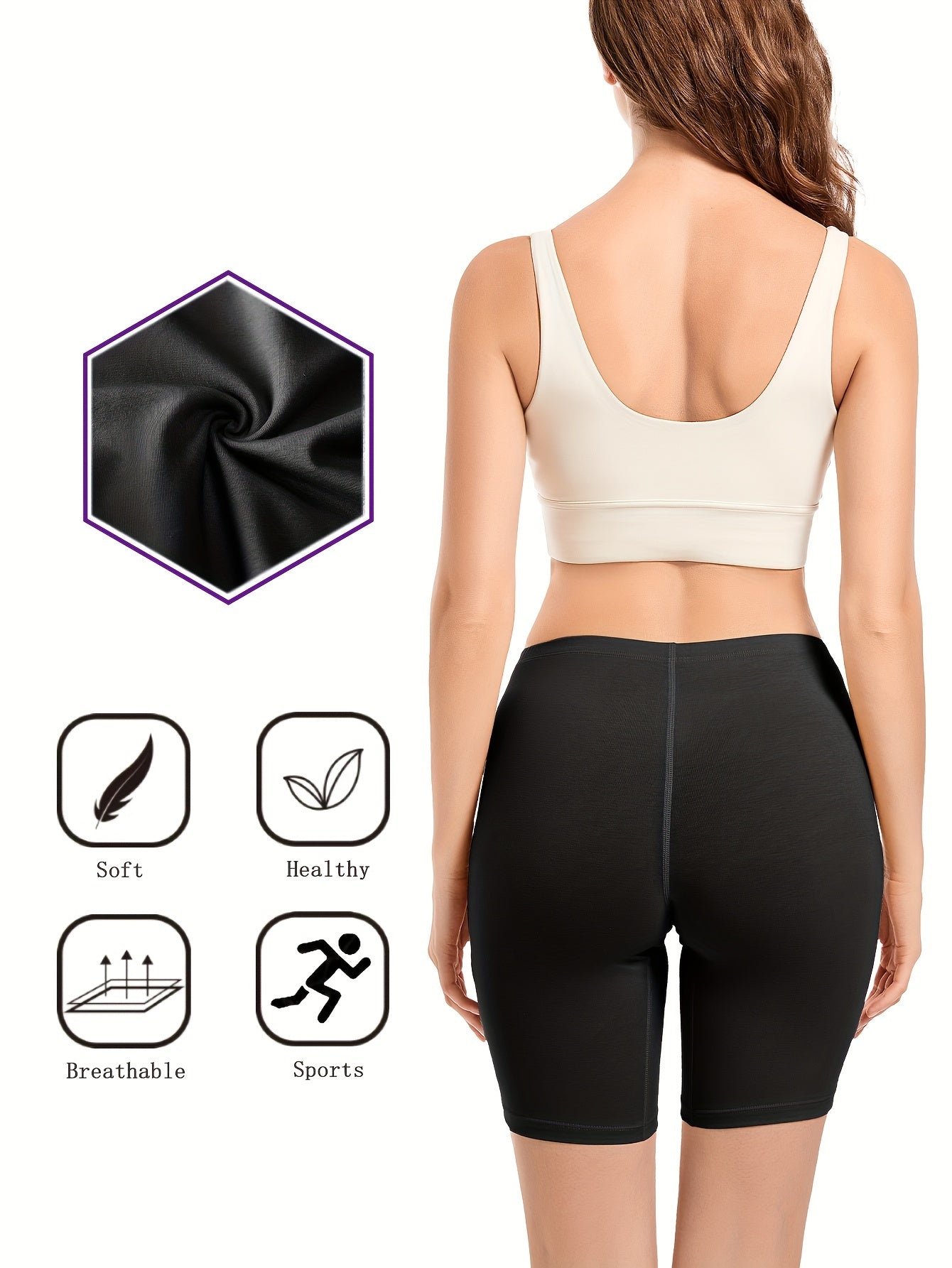 Women's Slimming Shapewear Shorts 4 Pack Biker Style Butt Lifting Breathable Cotton