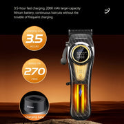 Cortapelos eléctrico recargable de 10W con carga USB, motor de alta velocidad, accesorios