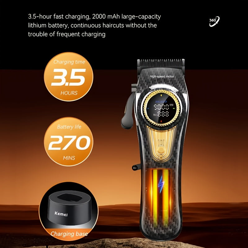 Электрический триммер для волос, аккумуляторный, 10 Вт, USB-зарядка, мотор высокой скорости, аксессуары