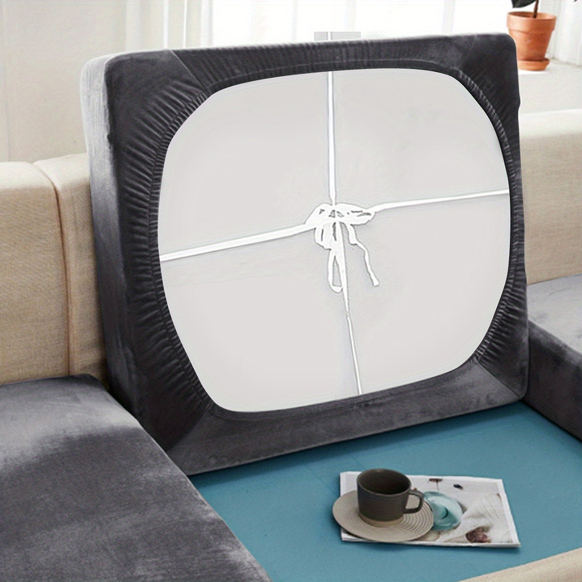 Кросс-бодерная европейская стильная наволочка из бархата серебристого лиса, утолщенная и эластичная с веревочным закрытием.