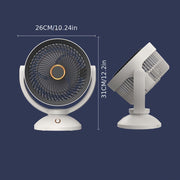 USB Desktop Fan with 4-Speed Settings, Removable Mesh Cover for Cooling Rooms