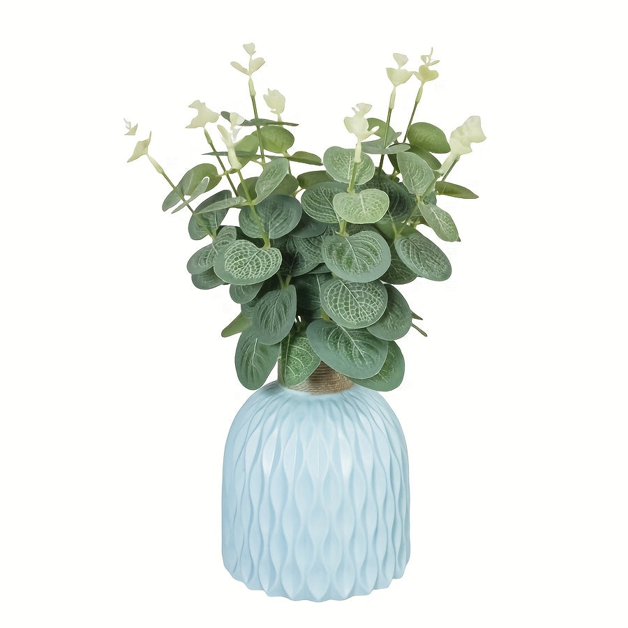 To'y bezaklari uchun 10 ta sun'iy eucalyptus barglari to'plami, guldo'zi va g'ishtlar uchun