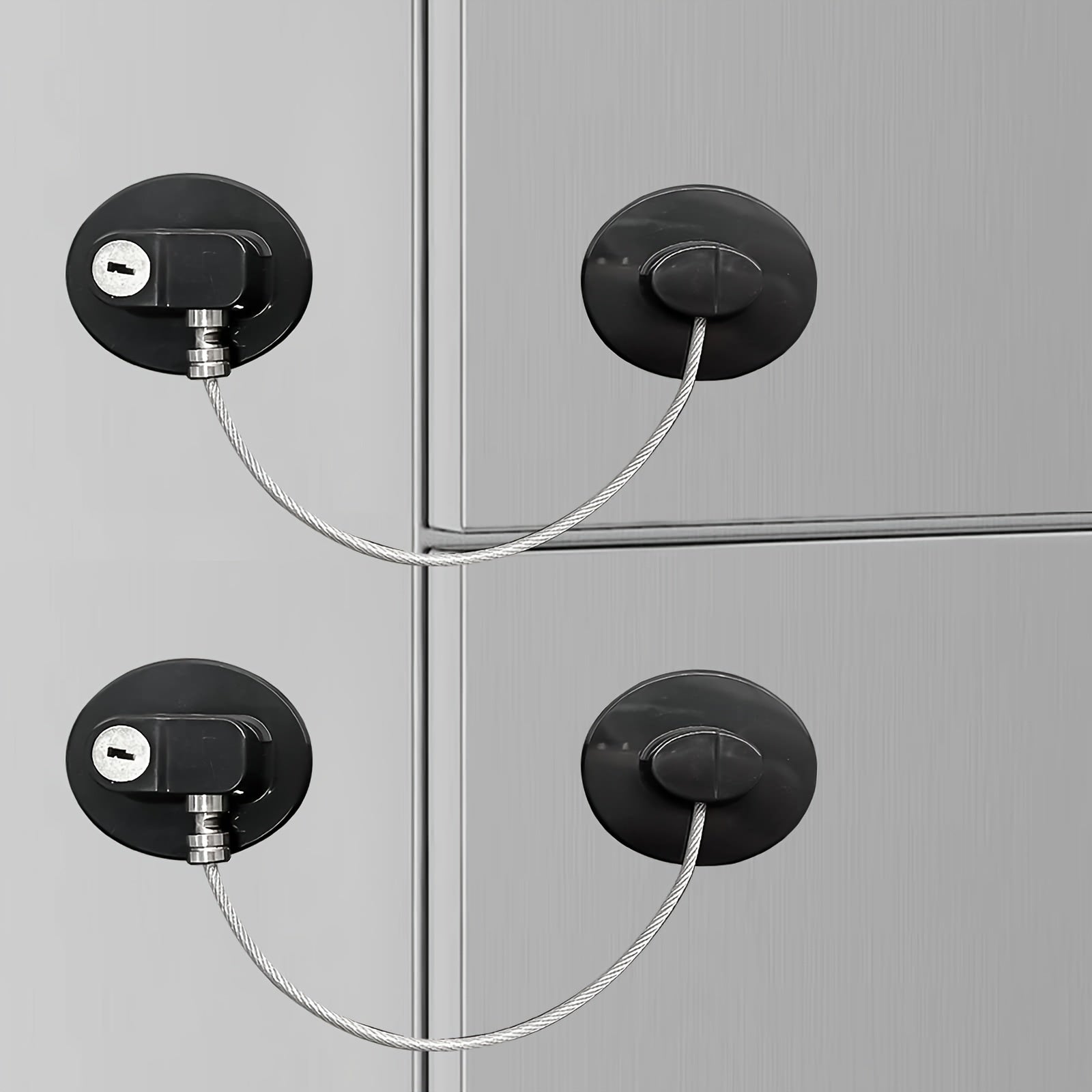 Set of 4 Childproof Cabinet Locks for Freezer Drawers and Doors