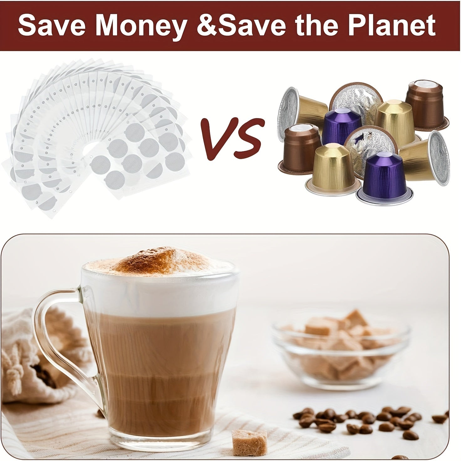 Refillable Stainless Steel Coffee Capsules Compatible with Nespresso Original Line