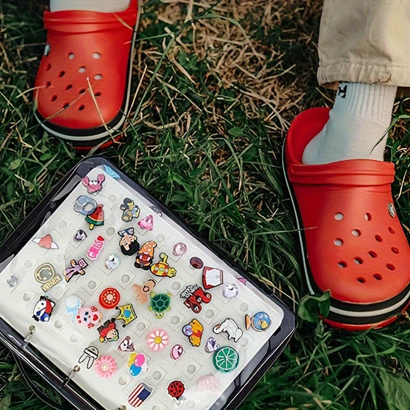 Shoe Charms Organizer Bag with 5 Pages Portable Storage for Shoe Accessories