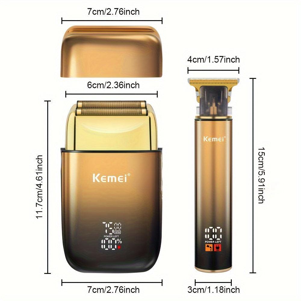 Set profesional de cortapelos para recorte de barba y cabello