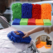 Microfiber Car Wash Sponge and Towel Set 6pcs Soft Reusable Scratch-Free