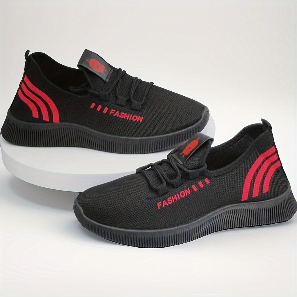 Women's Knitted Running Shoes Breathable Low Top Sneakers Casual Trainers