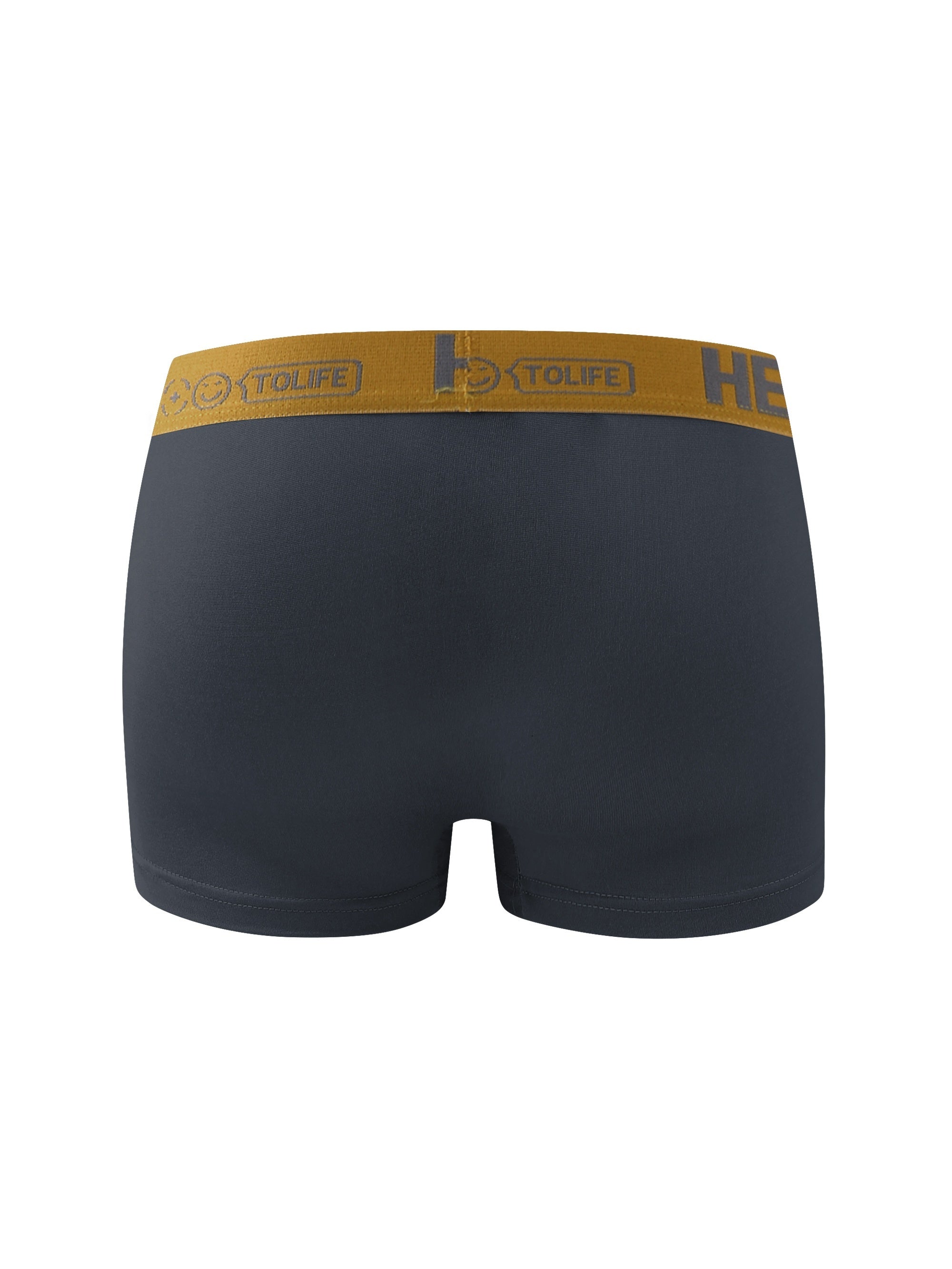 Men's Boxer Briefs Quick-Drying Breathable Polyester Spandex Solid Color Sports Trunks