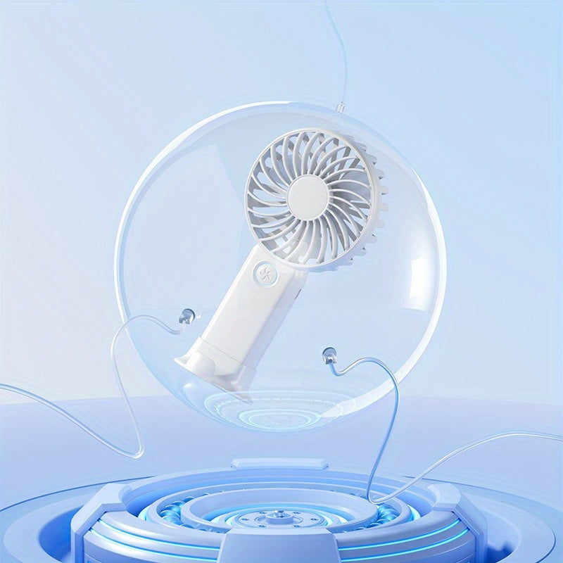 Rechargeable Handheld Fan with Phone Stand Portable for Students Perfect Couple Gift