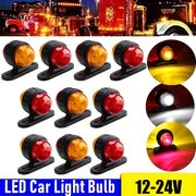 10 dona 12-24V ikki tomonlama avtomobil yuk mashinasining indikator lampalari Qizil Amber Blinker Signal