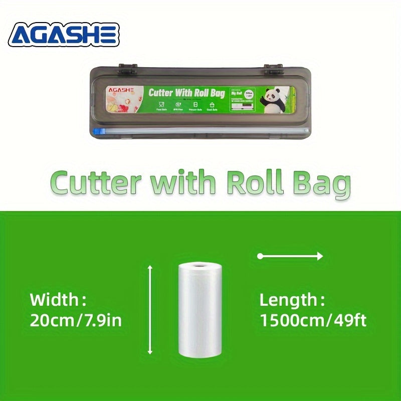 Bolsas de vacío extra grandes 1500cm 49ft, con temática de panda, PE+PA, para almacenamiento de alimentos