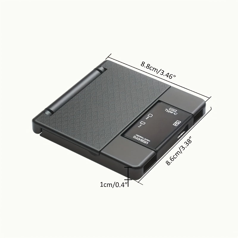 7-in-1 OTG Card Reader Type C Wireless Matte Plastic for Cameras Smartphones Tablets