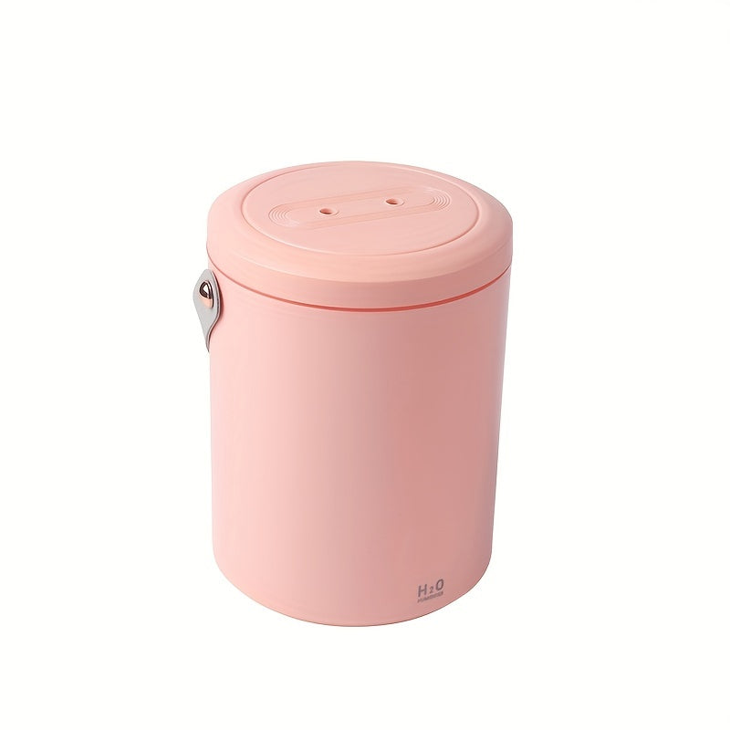 Large Capacity Pink Humidifier with Aromatherapy Essential Oil Function for Office and Bedroom USB Rechargeable Heavy Mist
