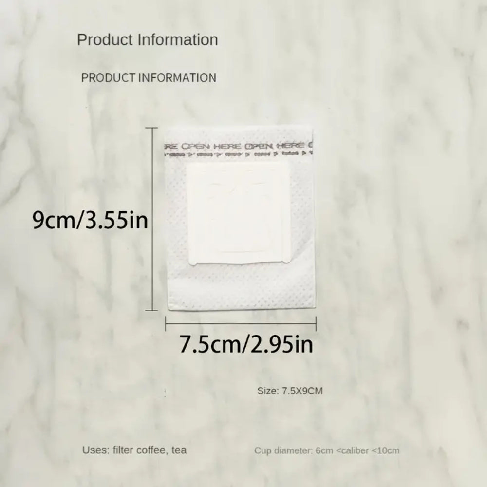 Disposable Coffee Filter Bags with Handles for Espresso and Tea 100/200pcs