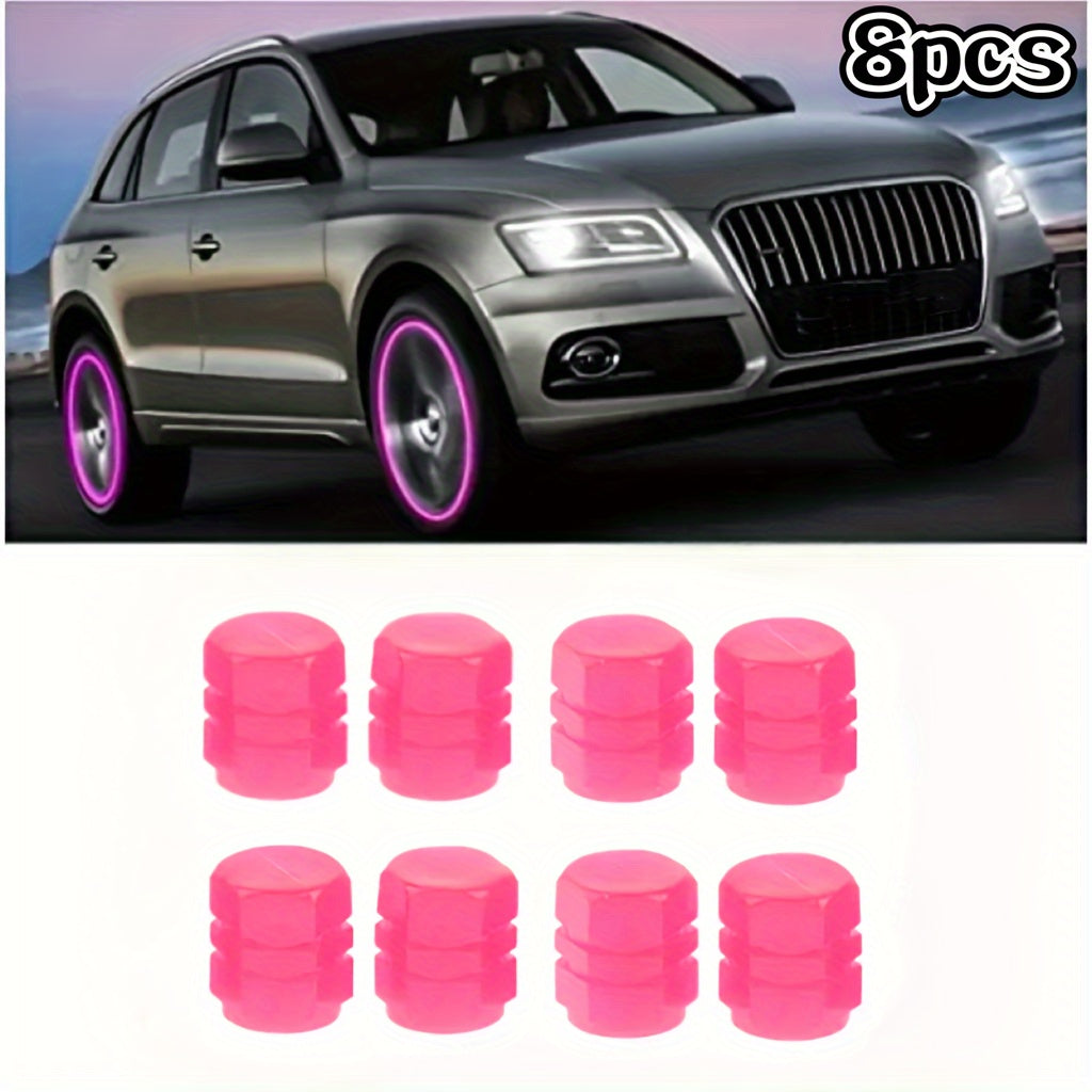 Car Tire Valve Caps Plastic Night Light 4/8/12 Pack for Cars Trucks SUVs Bikes