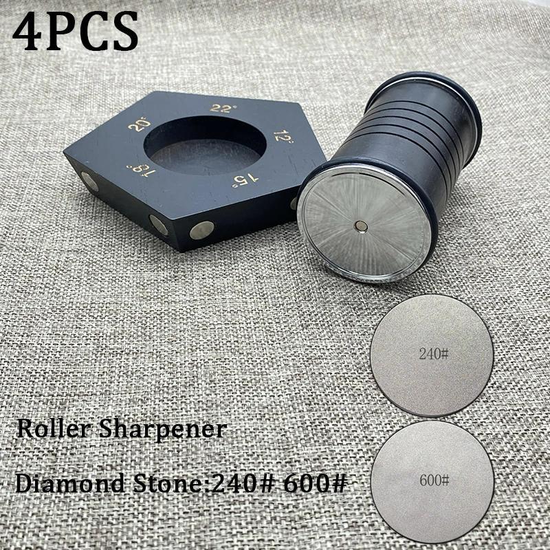 Afilador de cuchillos de cocina manual con infusión de diamantes, ángulos fijos de 12°, 15°, 18°, 20°, 22°, duradero