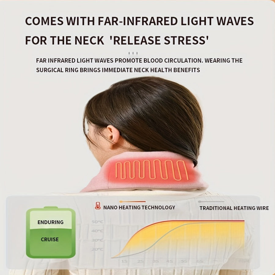 Bufanda calefactable USB unisex de poliéster, calentador de cuello de punto, ropa de invierno