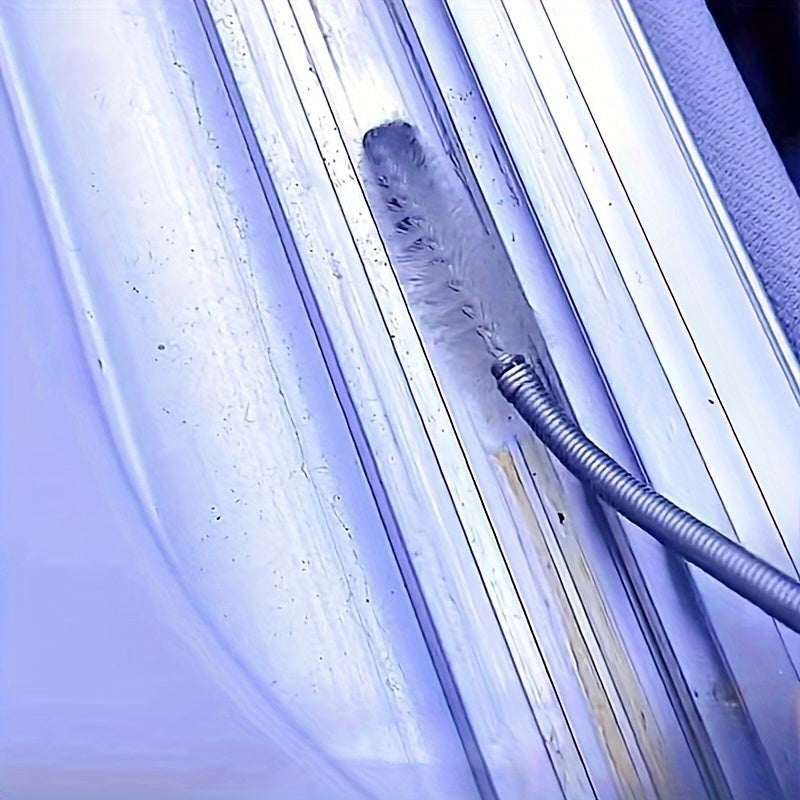 Гибкий инструмент для очистки дренажных отверстий авто с электросолнцезащитным козырьком и лобовым стеклом, длинная щетка