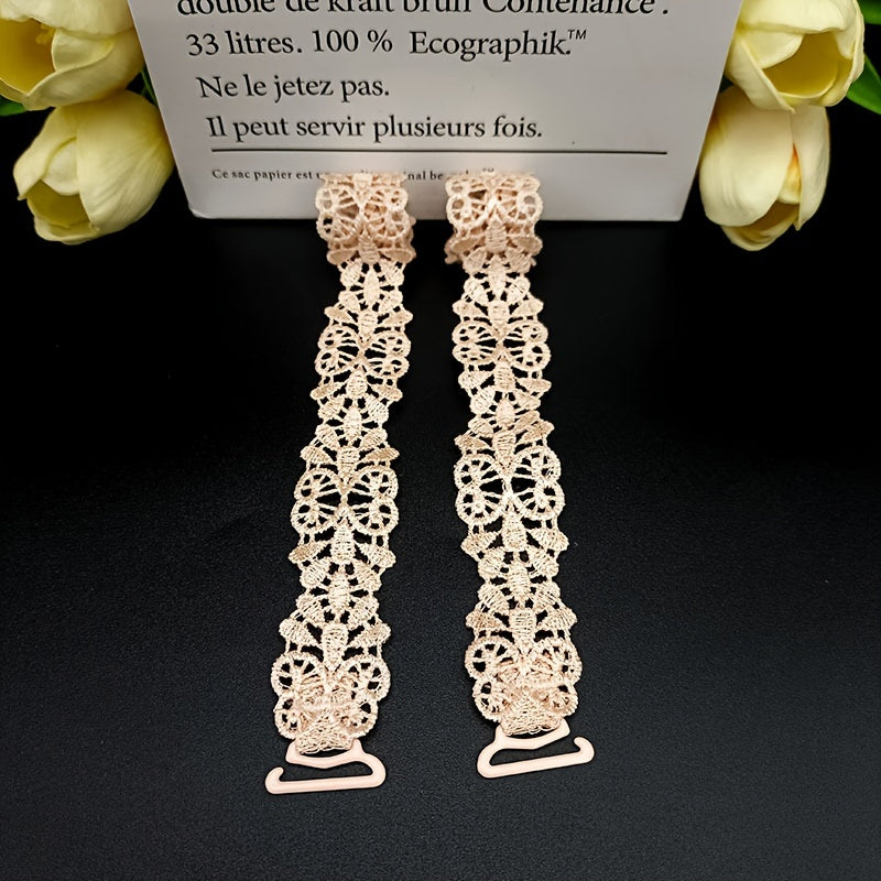 3-Piece Polyester Solid Color Bra Strap Accessories for Shoulder Support