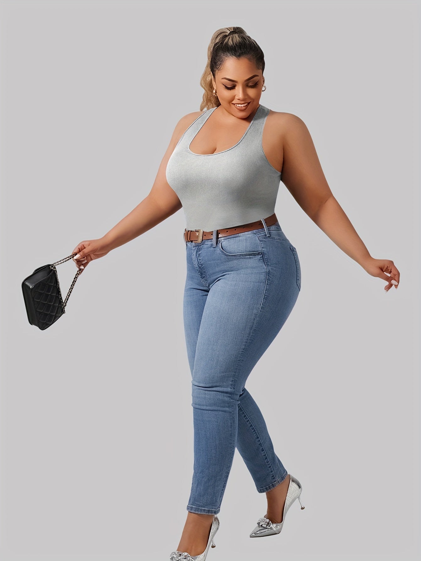 Women's Plus Size Solid Color Racerback Yoga Vest With Cup Padding