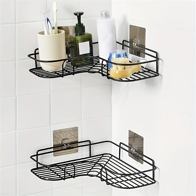 Corner Shower Shelf with Soap Holder and Caddy Basket for Bathroom Storage