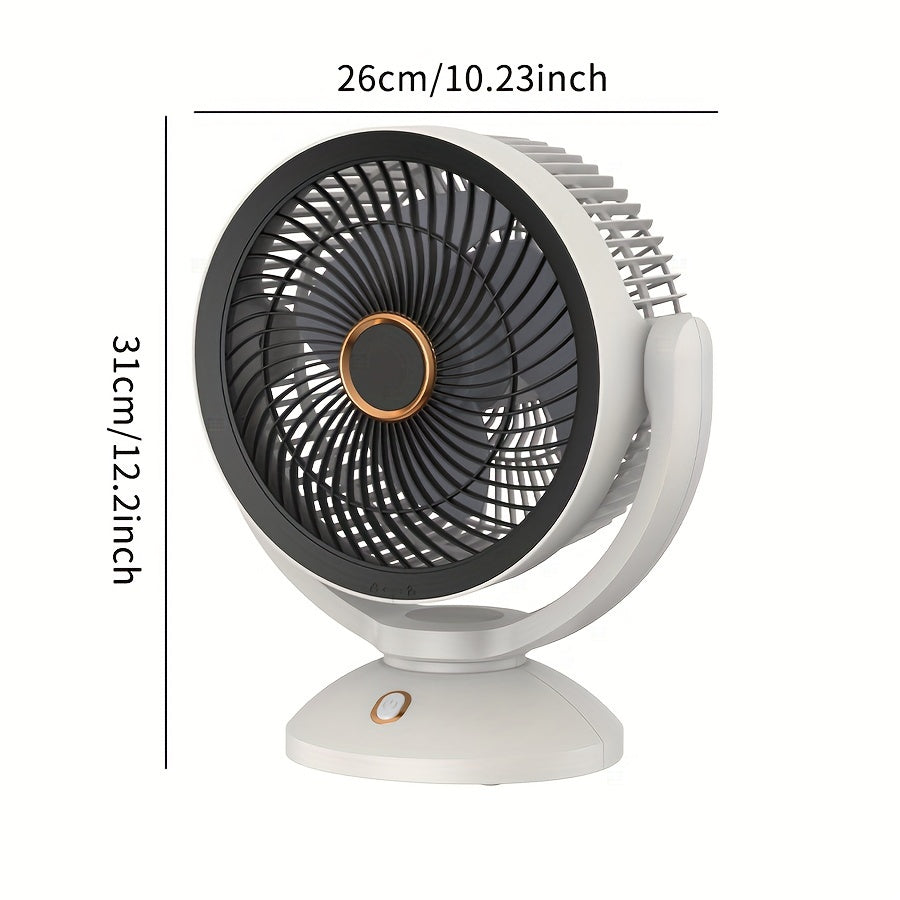 Desktop Fan with Adjustable Speed and Night Light for Office and Home